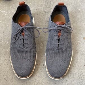 Men's Gray Knit Oxford Shoes